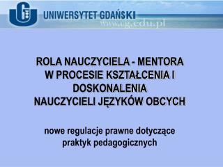 Studia pierwszego stopnia – przedszkola i szkoła 					 podstawowa
