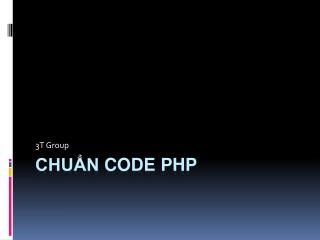 Chuẩn code php