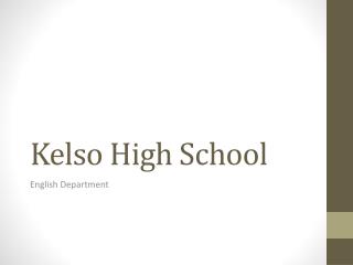 Kelso High School