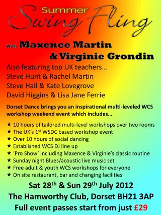 With Maxence Martin &amp; Virginie Grondin Also featuring top UK teachers…