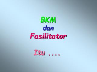 BKM dan Fasilitator Itu ....