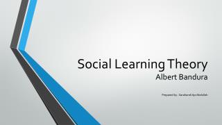 Social Learning Theory