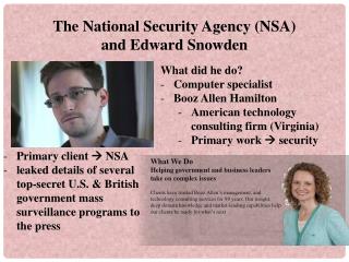 The National Security Agency (NSA) and Edward Snowden