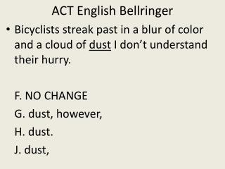 ACT English Bellringer