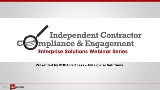 Presented by MBO Partners – Enterprise Solutions