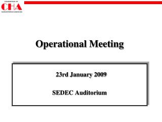 Operational Meeting