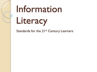 Information Literacy