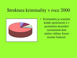 Struktura kriminality v roce 2000