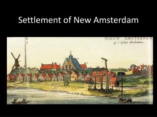 Settlement of New Amsterdam
