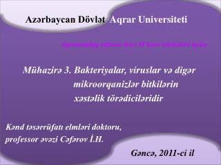 Azərbaycan Dövlət Aqrar Universiteti