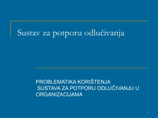 Sustav za potporu odlučivanja