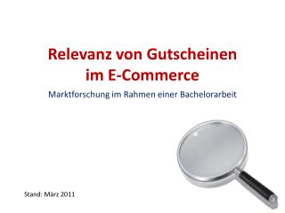 Relevanz von Gutscheinen im E-Commerce