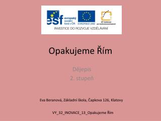 Opakujeme Řím