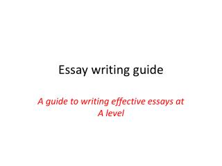 Essay writing guide