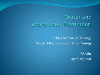 Water and Wastewater Treatment: