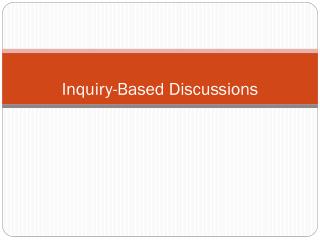 Inquiry-Based Discussions