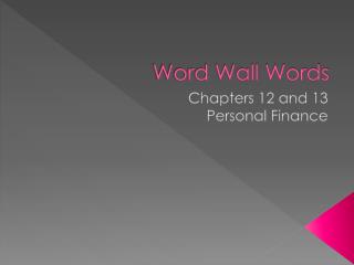 Word Wall Words