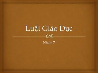 Luật Giáo Dục