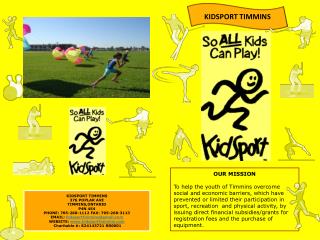 KIDSPORT TIMMINS