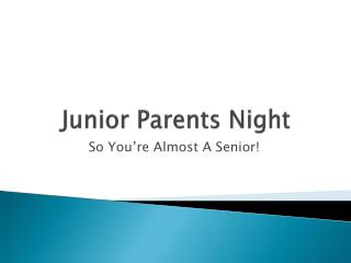 Junior Parents Night