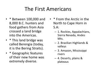 The First Americans