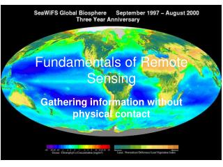 Fundamentals of Remote Sensing