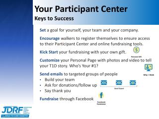 Your Participant Center Keys to Success