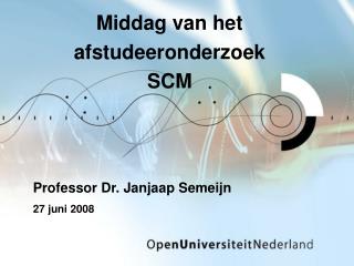 Middag van het afstudeeronderzoek SCM