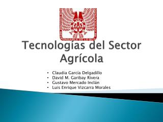 Tecnologías del Sector Agrícola