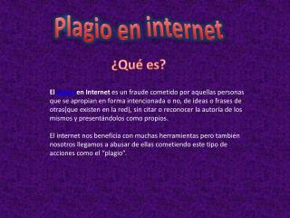 P lagio en internet