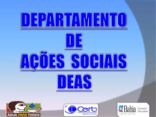 DEPARTAMENTO DE AÇÕES SOCIAIS