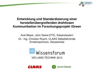 Axel Meyer, John Deere ETIC, Kaiserslautern