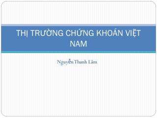 THỊ TRƯỜNG CHỨNG KHOÁN VIỆT NAM