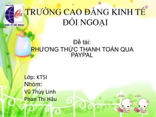 TR ƯỜNG CAO ĐẲNG KINH T Ế ĐỐI NGO ẠI