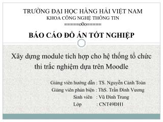 TRƯỜNG ĐẠI HỌC HÀNG HẢI VIỆT NAM KHOA CÔNG NGHỆ THÔNG TIN =====o0o=====