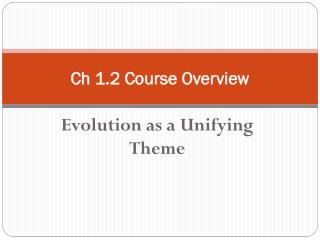 Ch 1.2 Course Overview