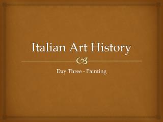 Italian Art History