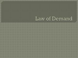 Law of Demand