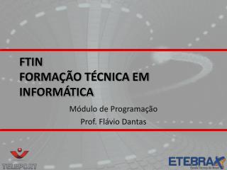 FTIN Formação Técnica em Informática