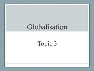 Globalisation