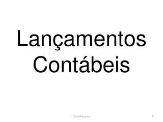 Lançamentos Contábeis