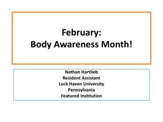 February : Body Awareness Month!