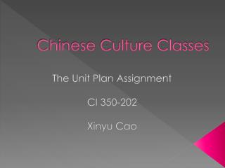 Chinese Culture Classes