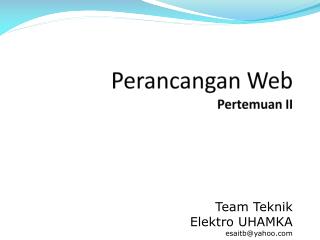 Perancangan Web Pertemuan II