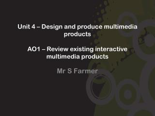 Mr S Farmer