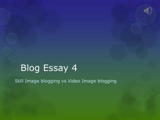Blog Essay 4
