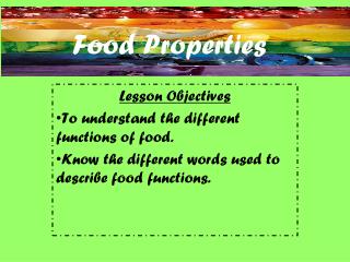 Food Properties