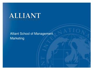 Alliant School of Management Marketing