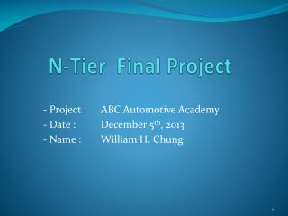 N-Tier Final Project