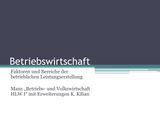 Betriebswirtschaft